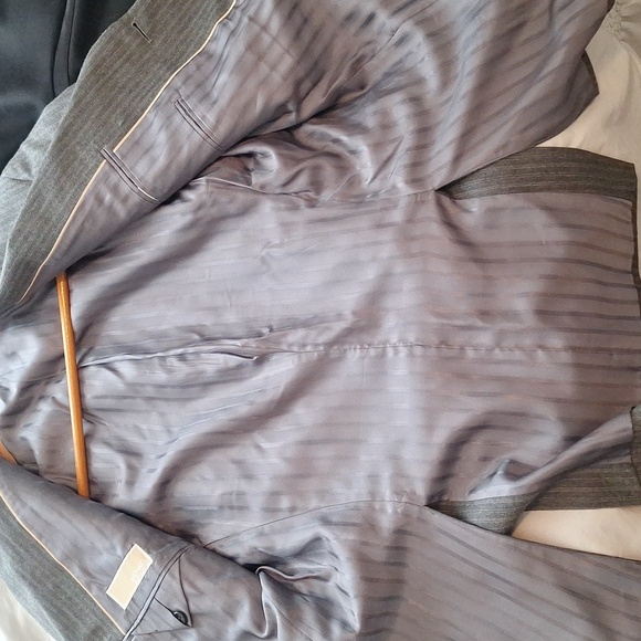 Michael Kors Mens Blue Striped Light Wool Two-Button Blazer Jacket - Picture 6 of 7